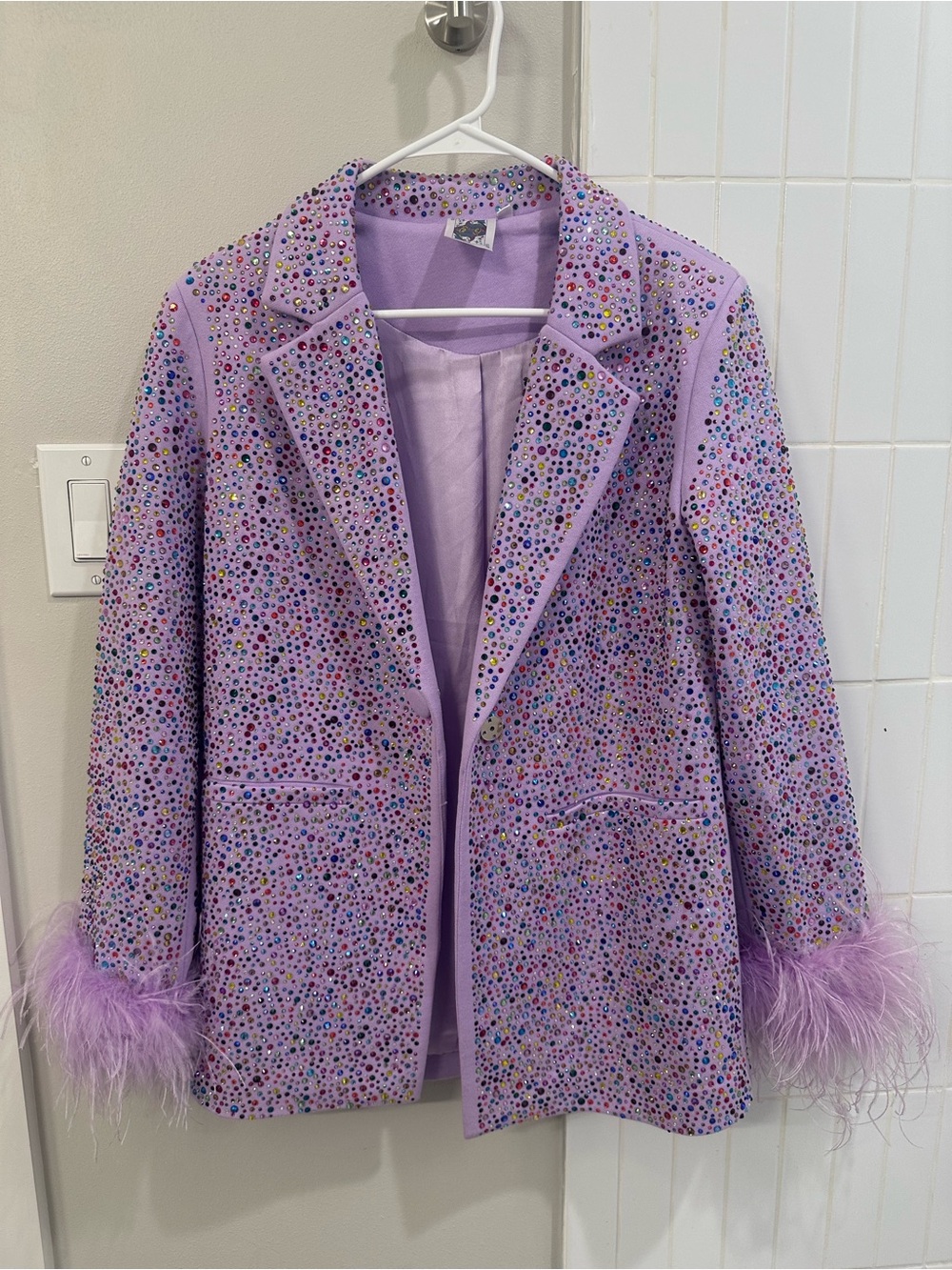 Queen of Sparkles Rhinestone Blazer Size Small